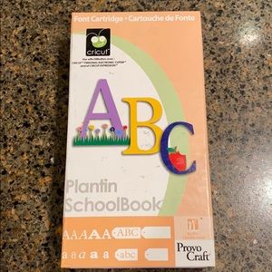 Plantin SchoolBook Cricut Font Cartridge